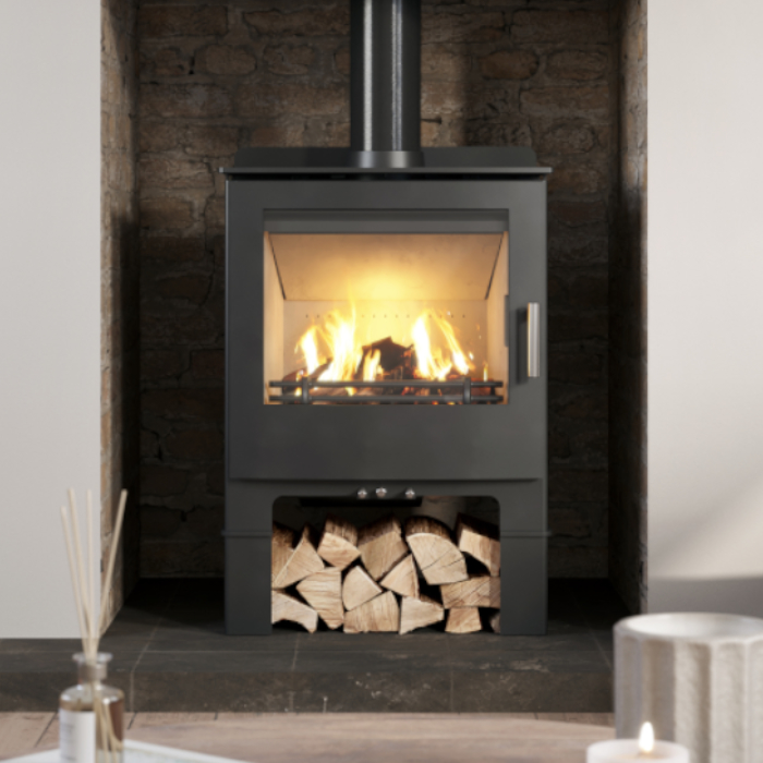 Woodburning Stove - Mendip Woodland Logstore SE Multi-Fuel