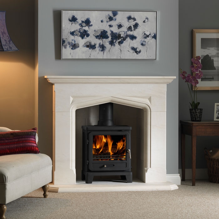 Gallery Hamstall 54" Portuguese Limestone Fire Surround