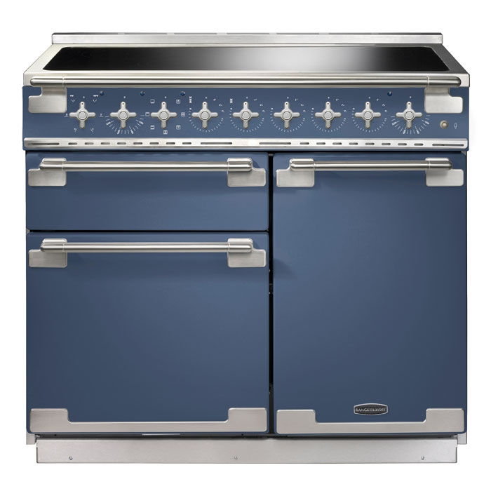 Rangemaster Elise 100cm Electric Induction Range Cooker, Stone Blue