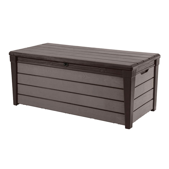 Keter Brushwood 454L Storage Box, Textured Wood