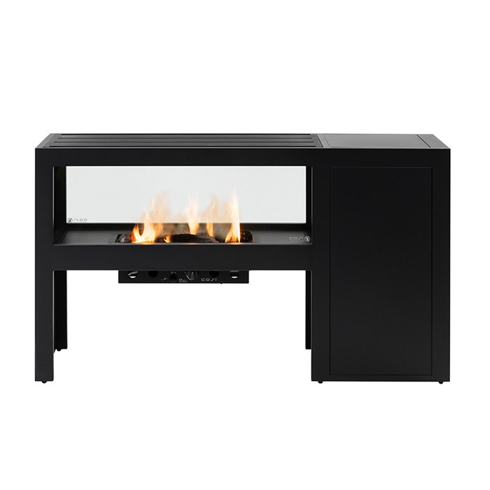 Cosivista 160 Outdoor Gas Fireplace, Black