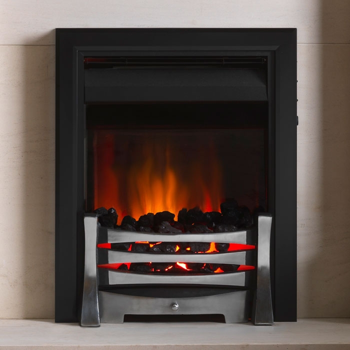 Burley Farndon Electric Fire, Black/Chrome Finish