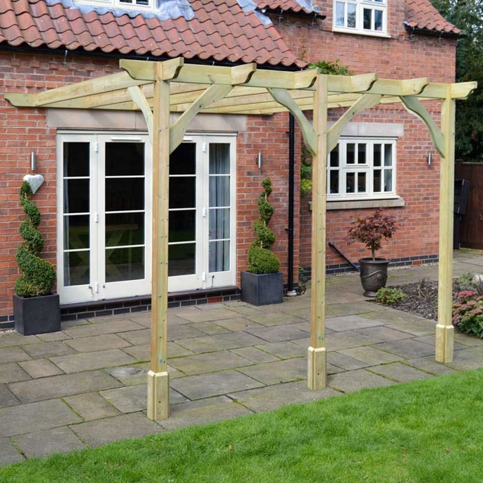 Premium Lean to Pergola, Light Green