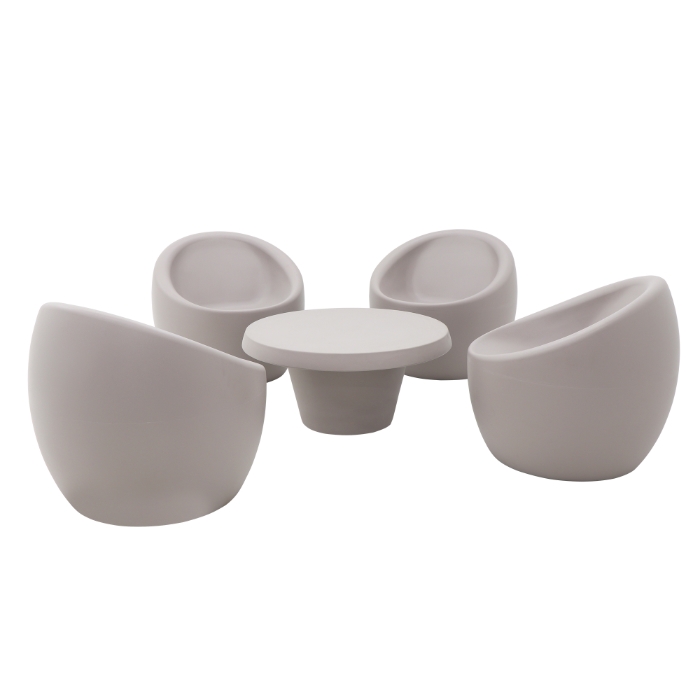 Tramontina Oca 5 Piece Lounge Set, Concrete