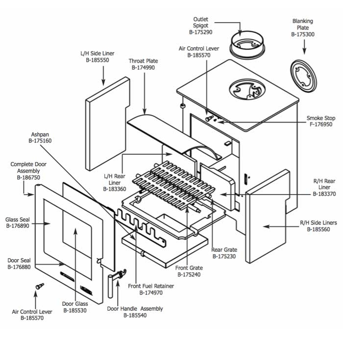 Flavel Arundel Mk2 Technical Drawing