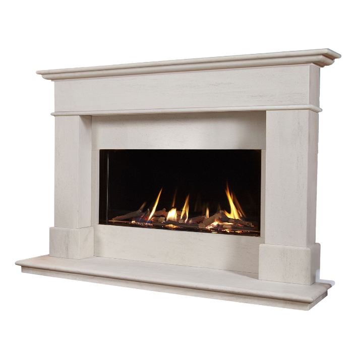 Michael Miller Avignon 54" Eden Elite Limestone Fireplace Suite