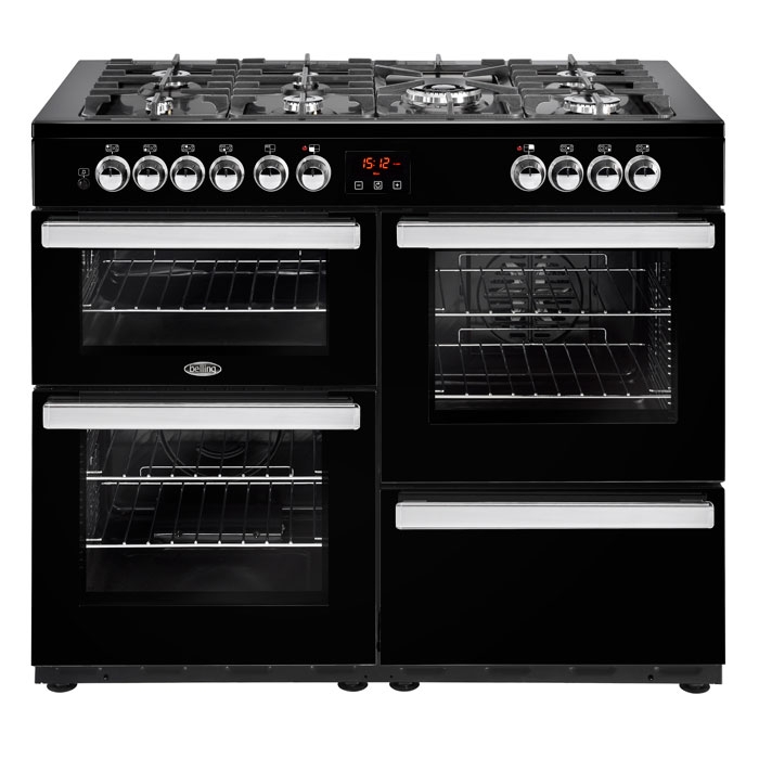 Belling Cookcentre 110DFT Black 110cm Dual Fuel Range Cooker