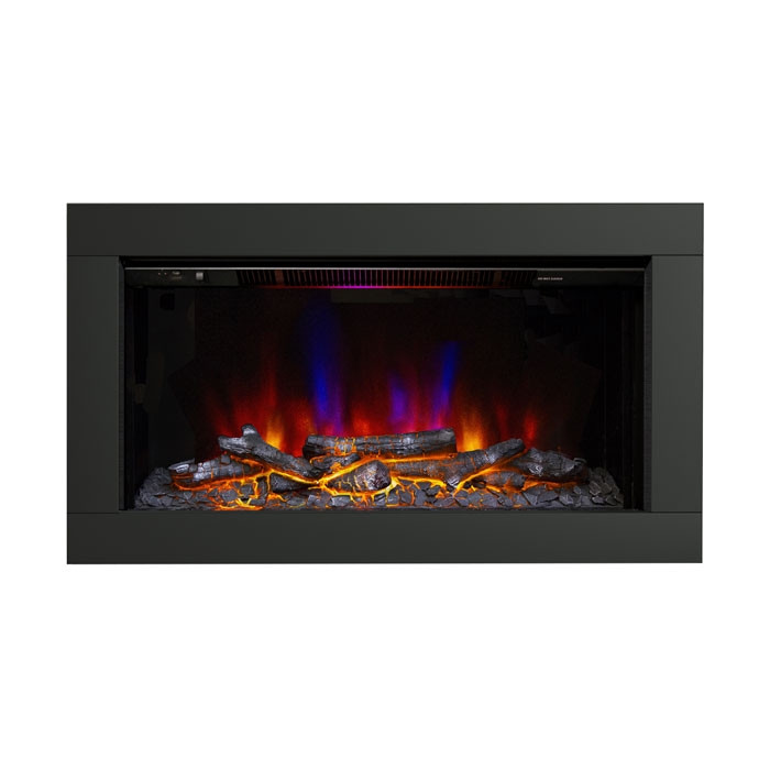 FLARE Avella 34" Wall Mounted Electric Fire, Matt Black