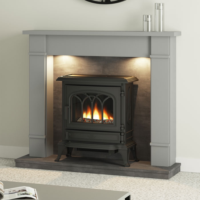 FLARE Cheshire 48" Inglenook Fireplace, Dark Grey