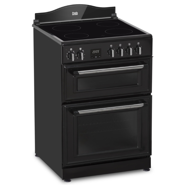 Creda C60CMRBL 60cm Traditional Ceramic Cooker, Black