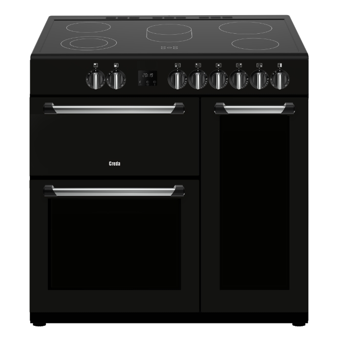 Creda C90RCCCBL 90cm Range Cooker Black