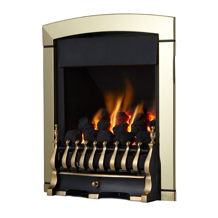 Flavel Calypso Plus Gas Fire, Brass