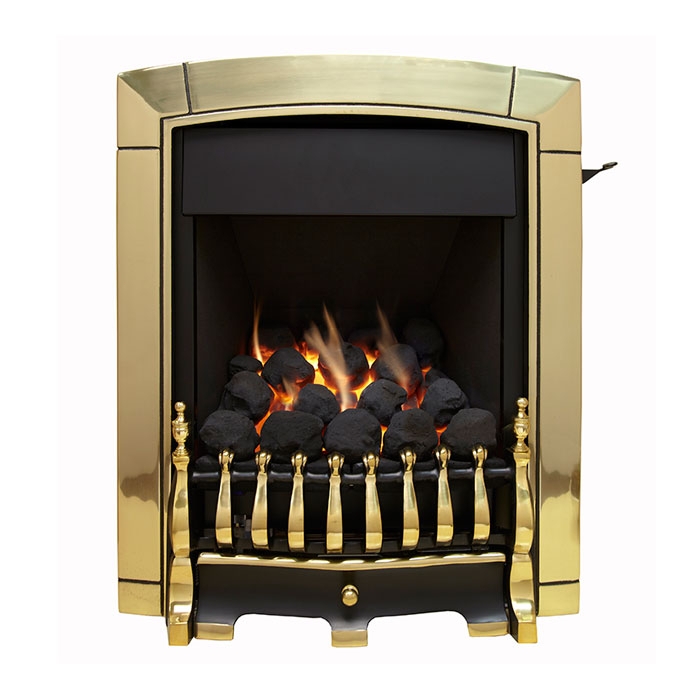 Flavel Caress Plus Slide Control Gas Fire, Brass