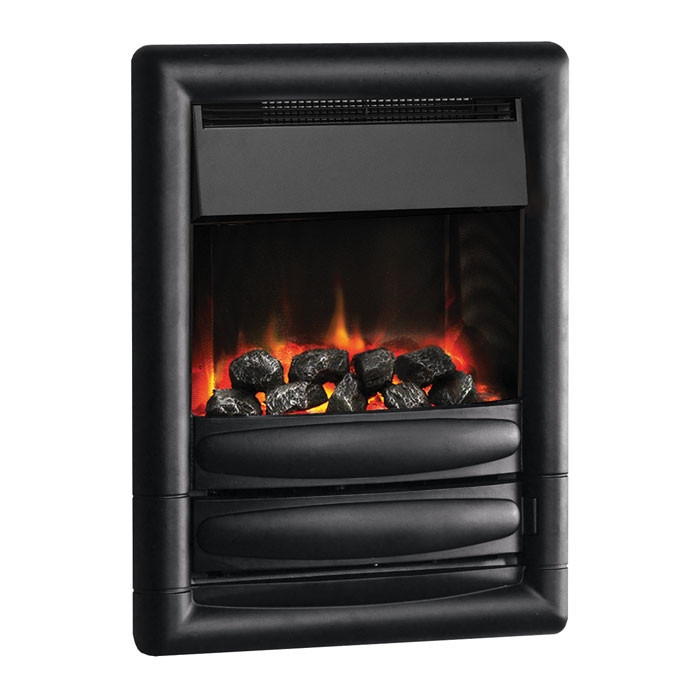 PureGlow Carmen Hole in the Wall Illusion Black Electric Fire Coal Effect