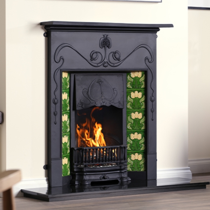 Carron Black Combination Fireplace