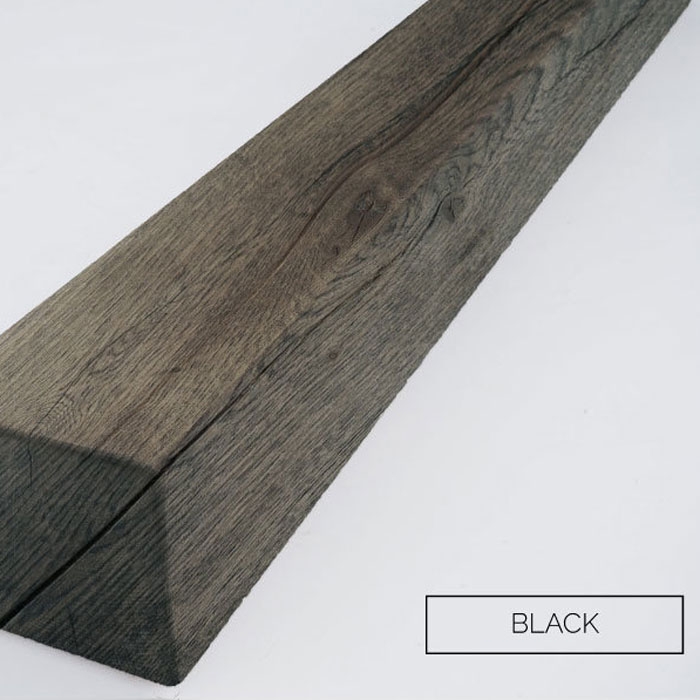 Classic Oak Fireplace Beam, Black