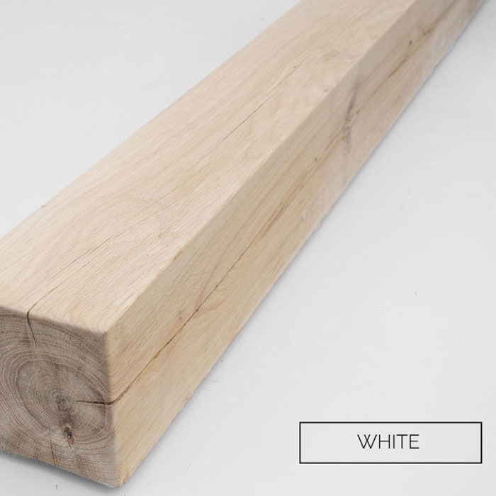 Classic Oak Fireplace Beam, White