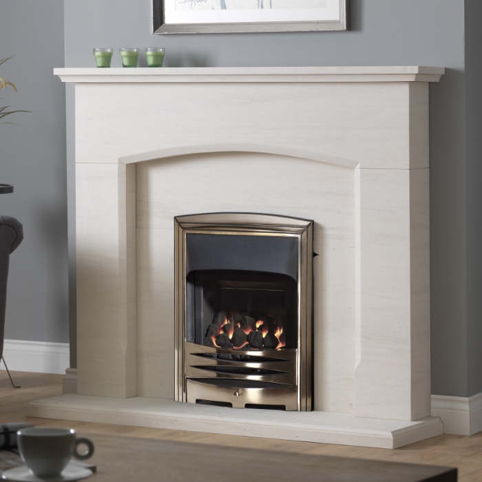 Gallery Dacre 54" Limestone Fireplace