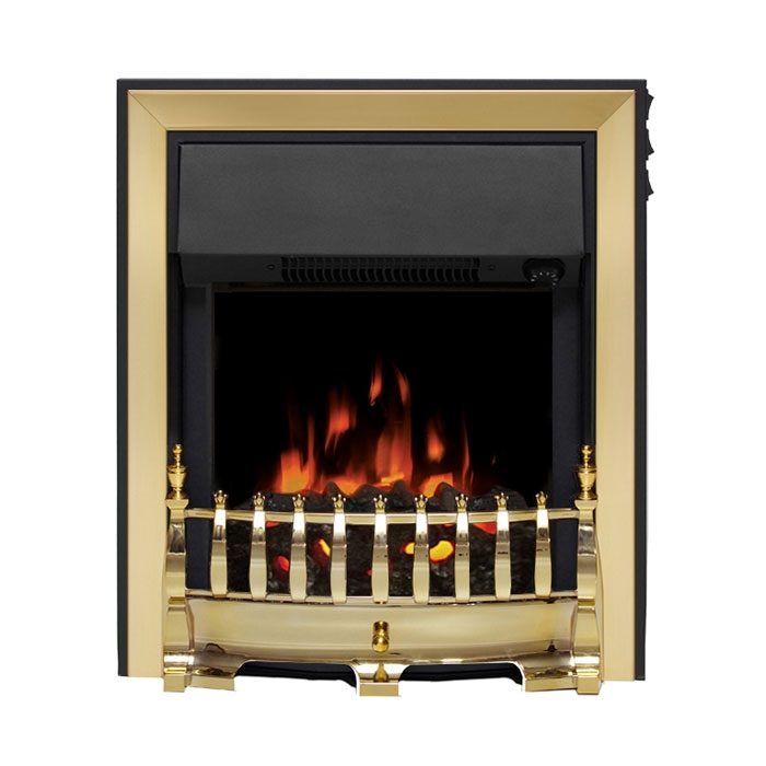 FLARE Fazer Inset Electric Fire, Brass