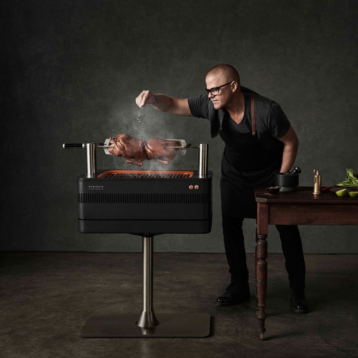 Everdure by Heston Blumenthal Fusion Electric Ignition Charcoal Barbecue