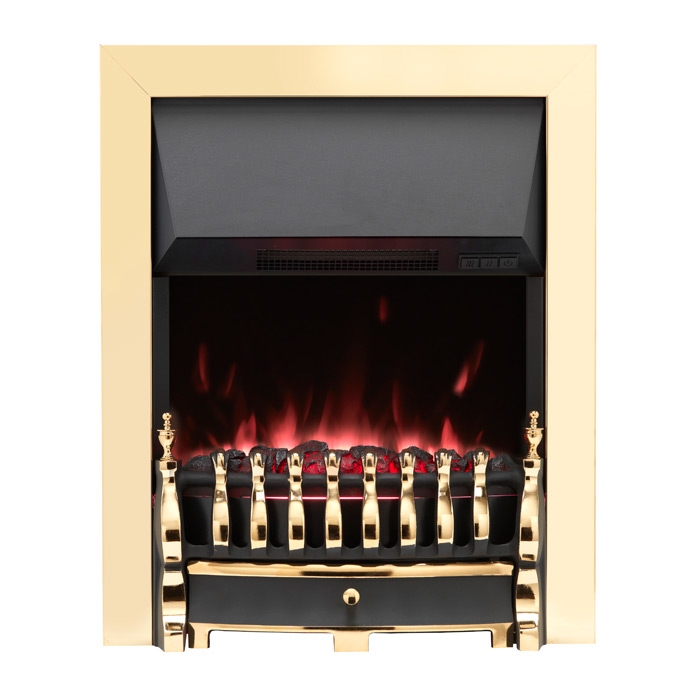 Gallery Blenheim Inset Electric Fire, Brass