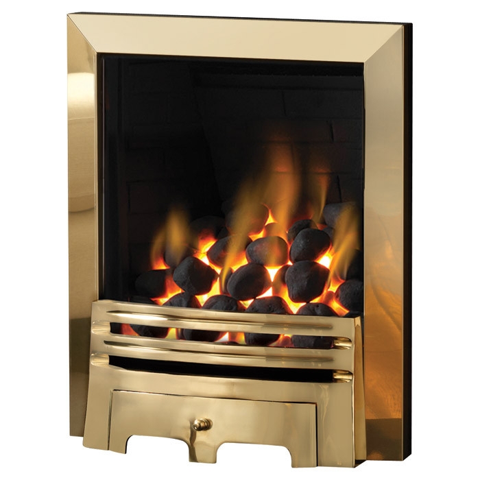 Pureglow Grace Gas Fire, Brass