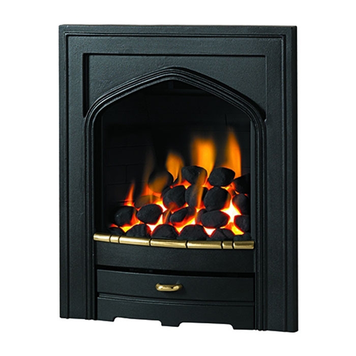 PureGlow Churchill Inset Gas Fire, Brass