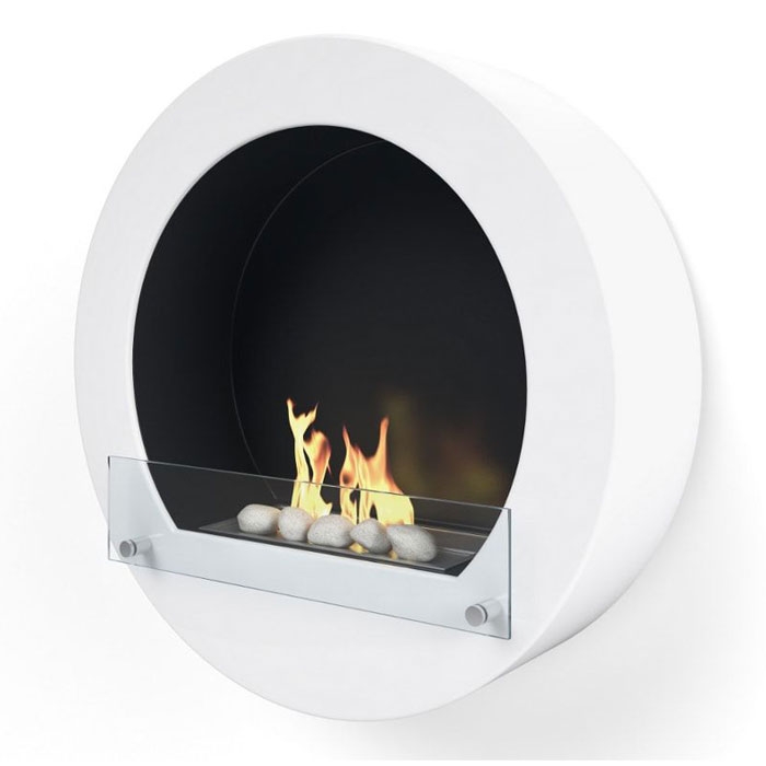 Henley 600mm Wall Mounted Bio Ethanol Fire White