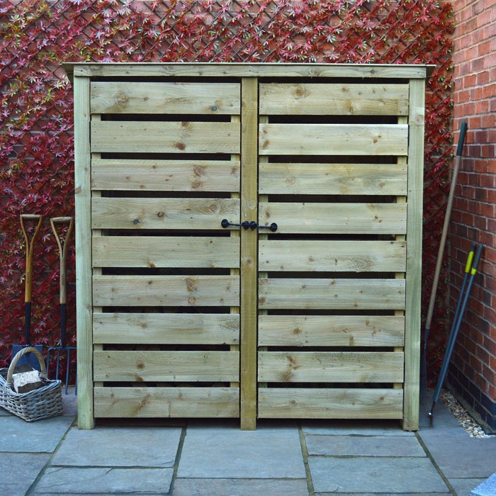 Rutland Hambleton 6ft Slatted Double Door Log Store