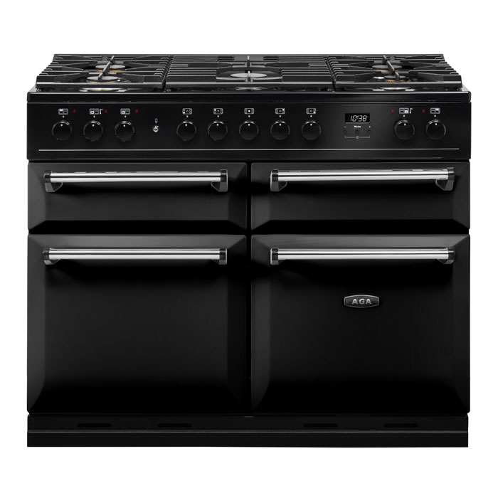 AGA Masterchef Deluxe Range Cooker, Black