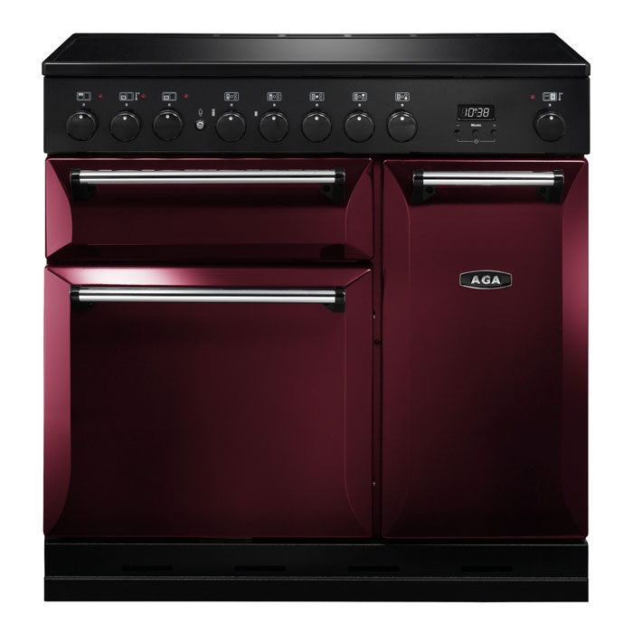 AGA Masterchef Deluxe 90cm Range Cooker, Cranberry