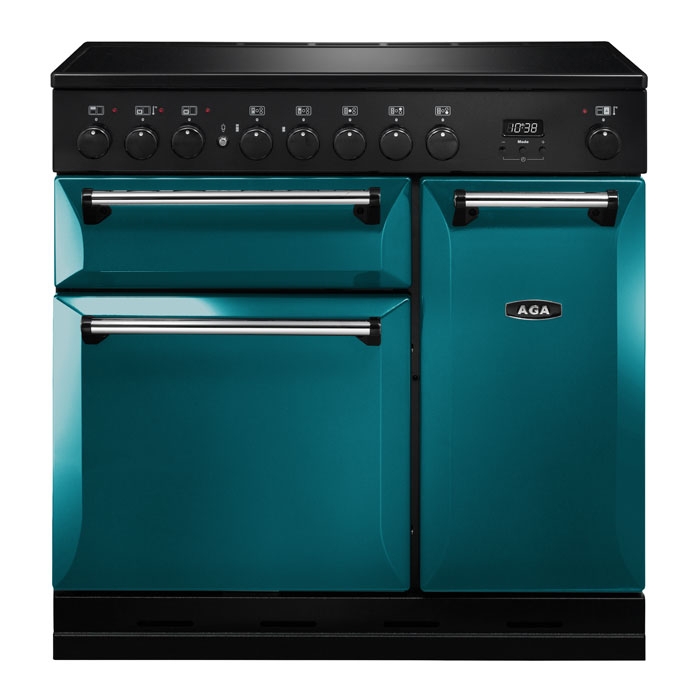 AGA Masterchef Deluxe 90cm Induction Range Cooker, Salcombe Blue