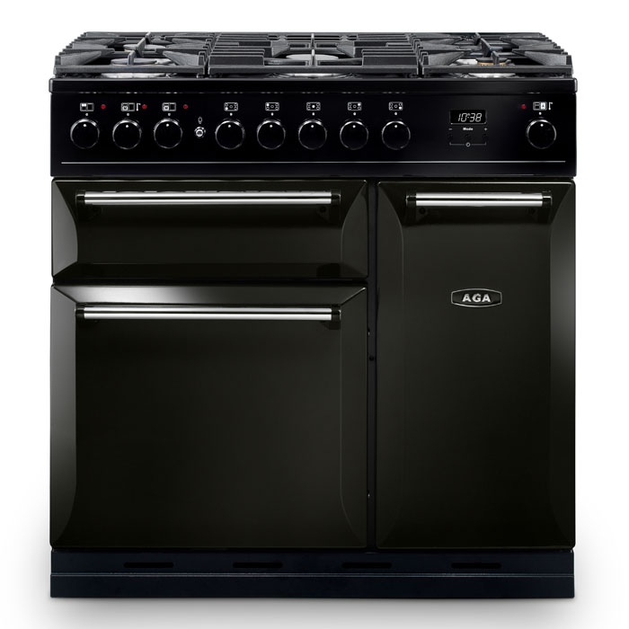 AGA Masterchef Deluxe 90cm Dual Fuel Range Cooker, Pewter