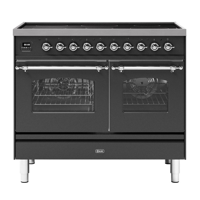 ILVE Milano 100cm Twin Cavity Induction Range Cooker, Matt Graphite