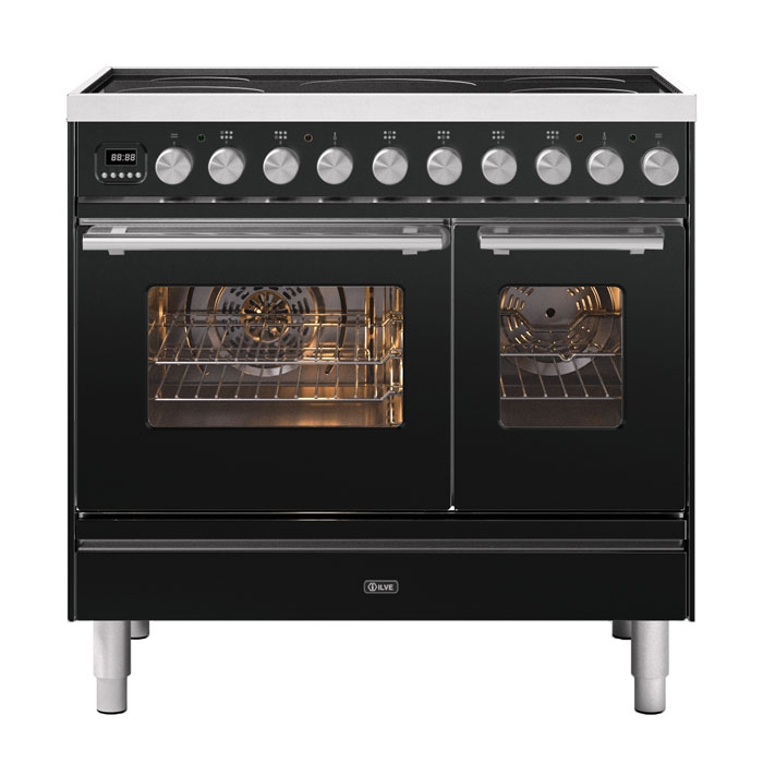 ILVE Roma 90cm Twin Cavity Induction Range Cooker, Matt Graphite