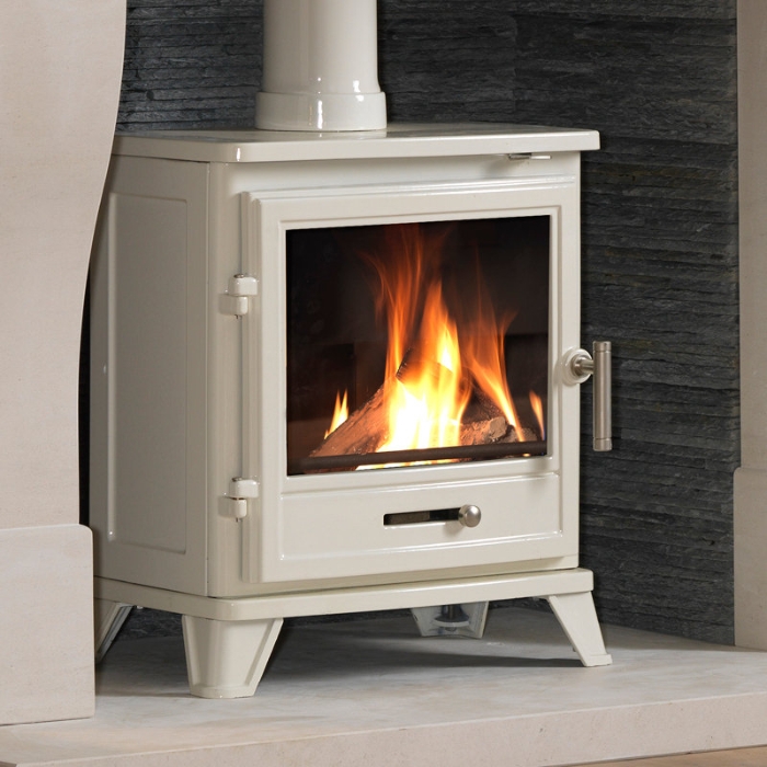 Penman Bassington Conventional Flue Gas Stove, White Enamel