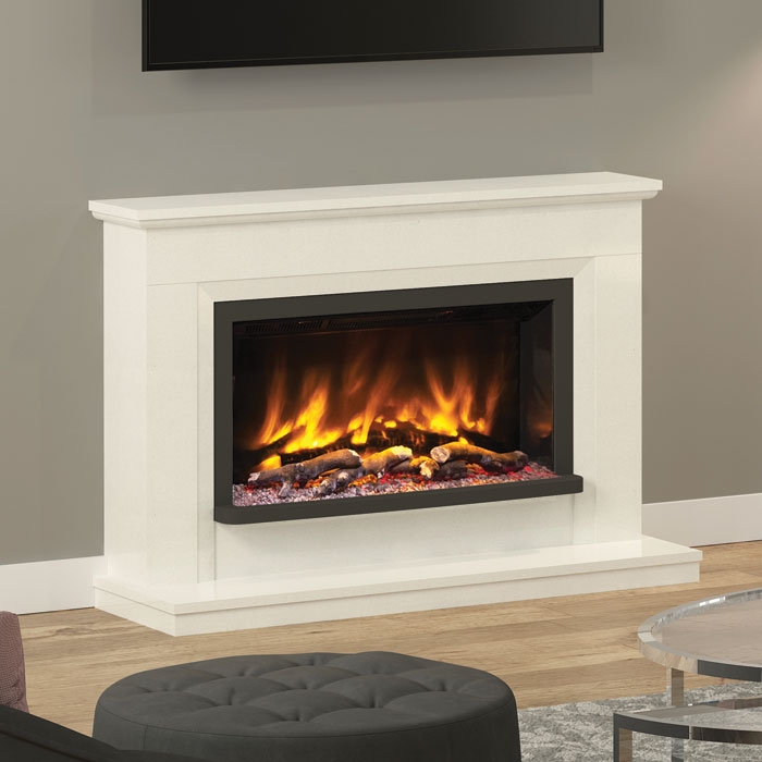 Elgin & Hall Vistus White Marble Fireplace