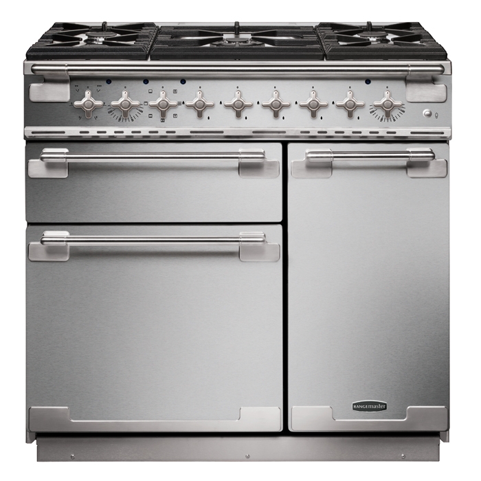 Rangemaster Elise 90 Dual Fuel Cooker, Stainless Finish