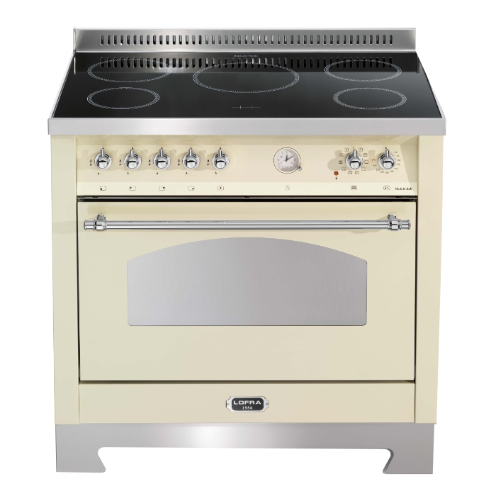 Lofra Dolcevita 90cm Induction Single-Oven Cooker, Ivory White