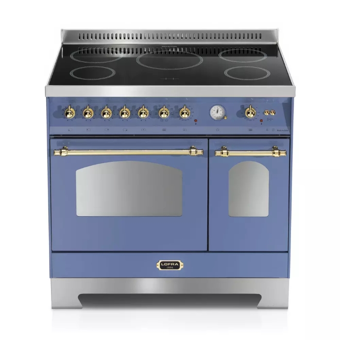 Lofra Dolcevita 90cm Induction Double-Oven Cooker, Lavender Blue