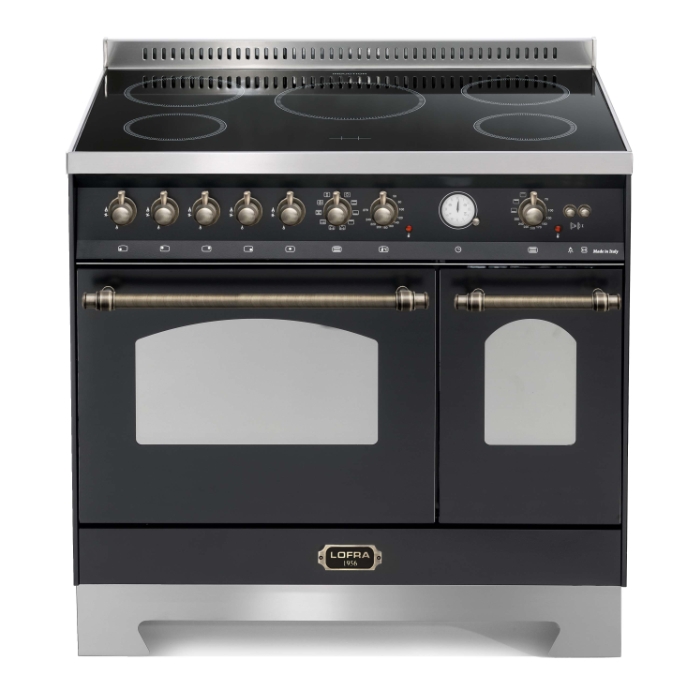 Lofra Dolcevita 90cm Induction Double-Oven Cooker, Matt Black