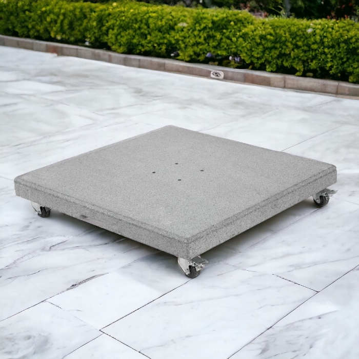 Salerno Hammered Grey Granite 90KG Wheeled Parasol Base