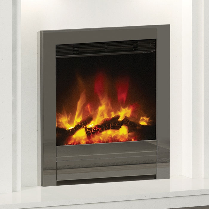 Elgin & Hall Beam Edge 16" Electric Fire, Black Nickel