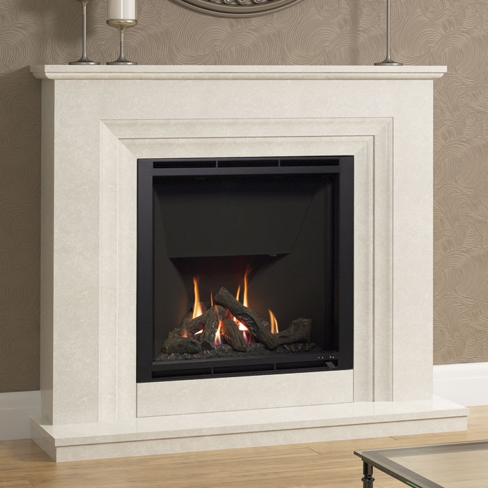 Manila Marble Vitalia Gas Fireplace Suite