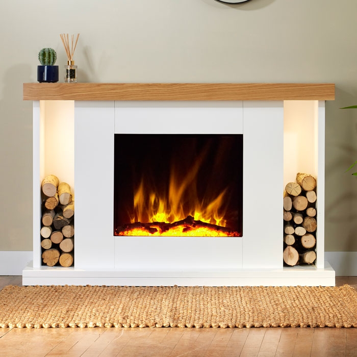 Flametek Williamsburg 54" Electric Fireplace Suite