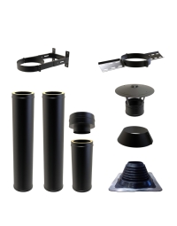 Single Storey Extension/Outhouse Flue Kit - 5" Twinwall Flue (125mm)