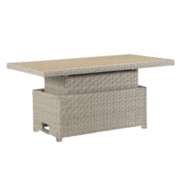 Kettler Palma Signature Slat Top Table, White Wash