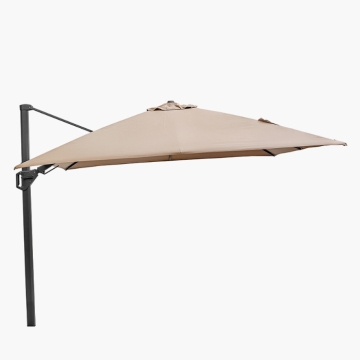 Platinum Challenger T2 3m Square Free Arm Parasol, Taupe