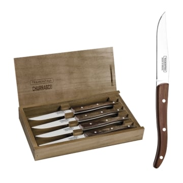 Tramontina Churrasco 4 Piece Steak Knife Set - Micro Serrated