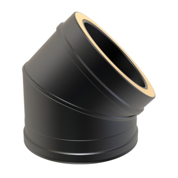 30 Degree Elbow - Black Twin Wall Flue